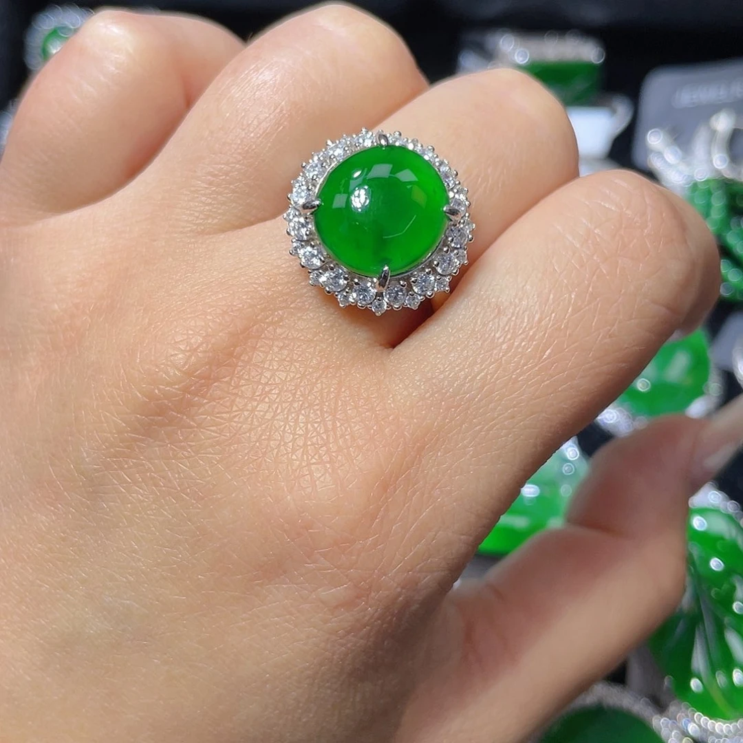 翡翠颈饰银S925镶嵌翡翠