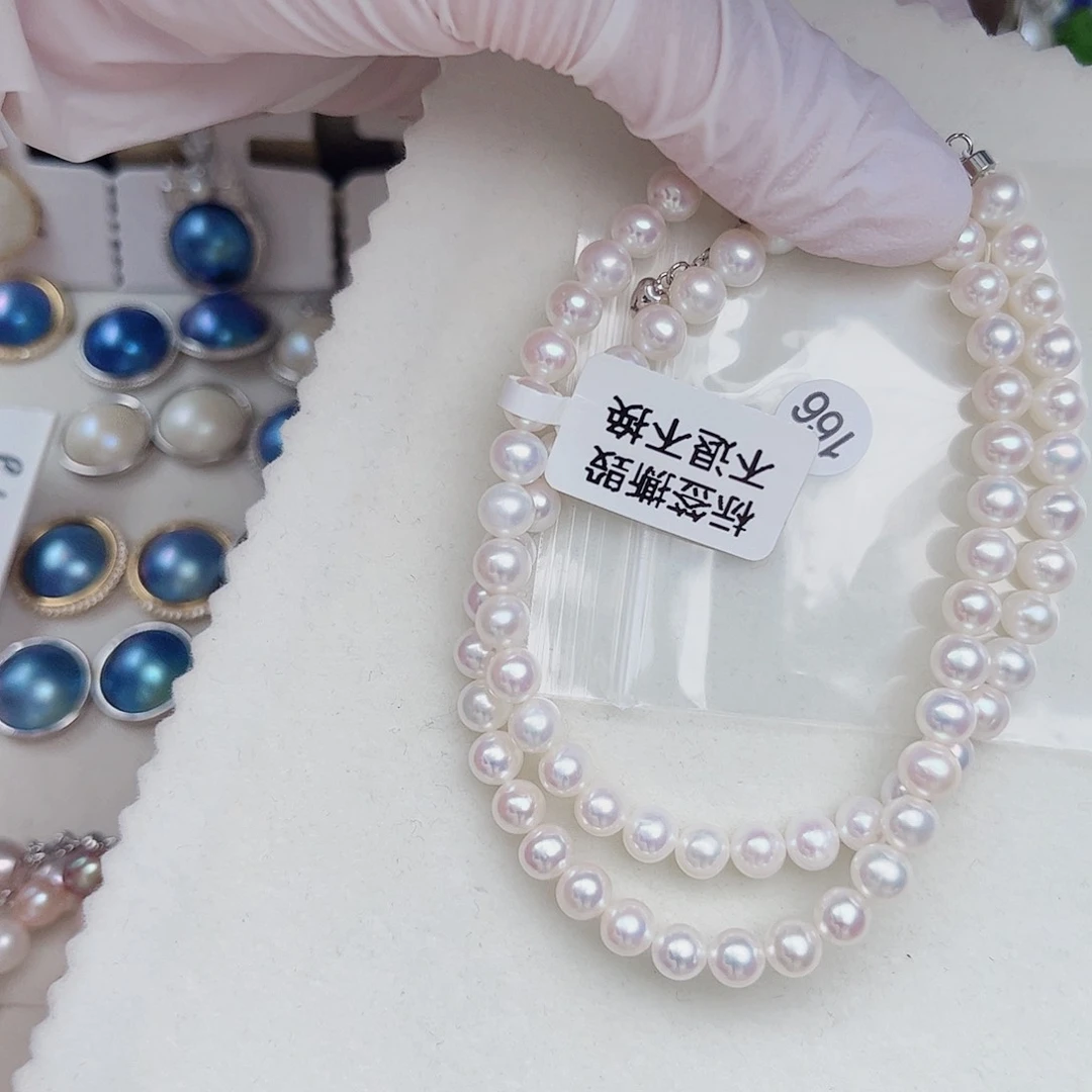 银S925镶嵌淡水珍珠耳饰