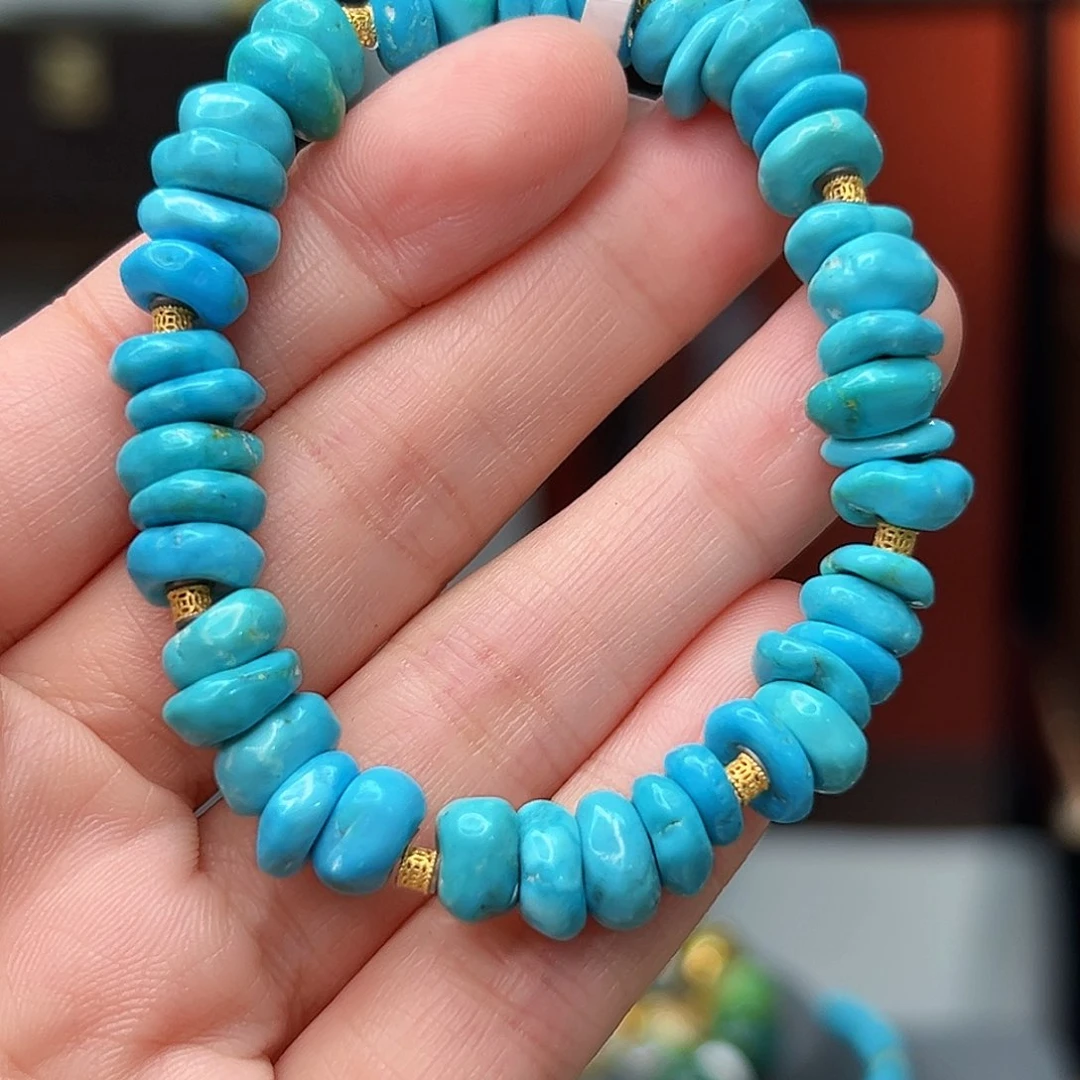 绿松石珠宝奇石18K金镶嵌