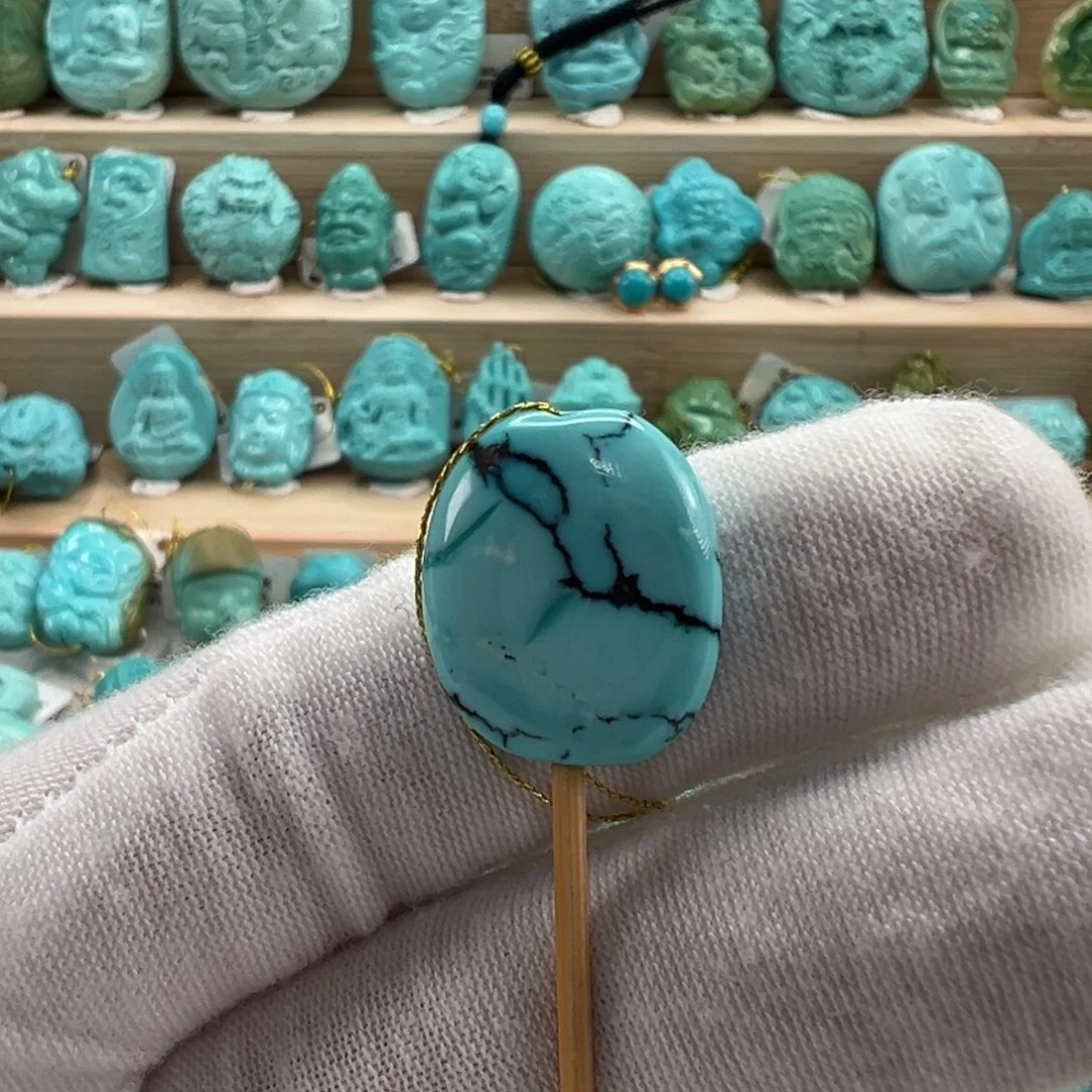 未镶嵌绿松石随形15.4mm