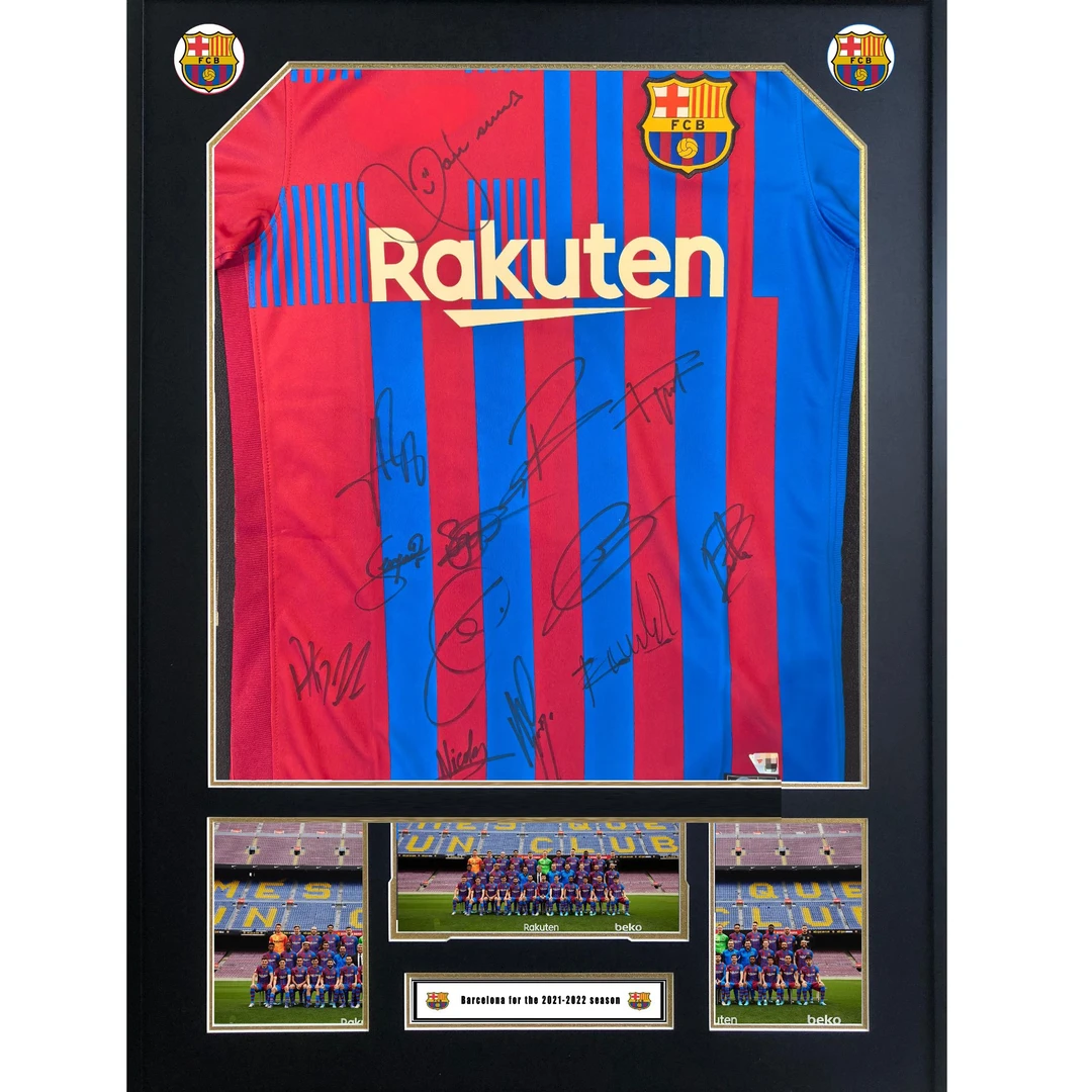 【TIPTOP亲签】巴萨全队签 21-22赛季 球衣 罗纳德 托雷斯等 FA BKT