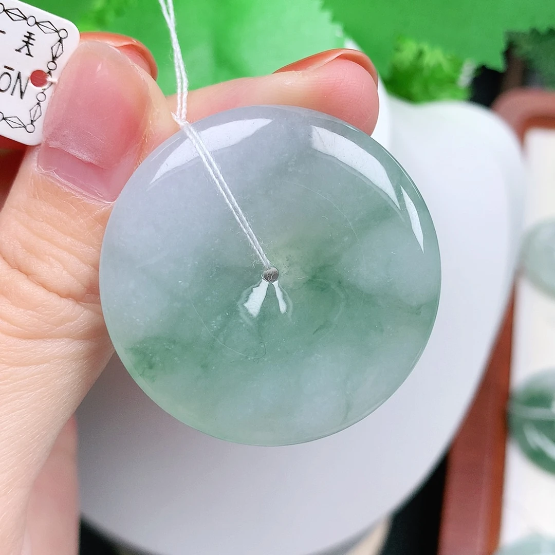 翡翠未镶嵌颈饰平安37.9-5.7