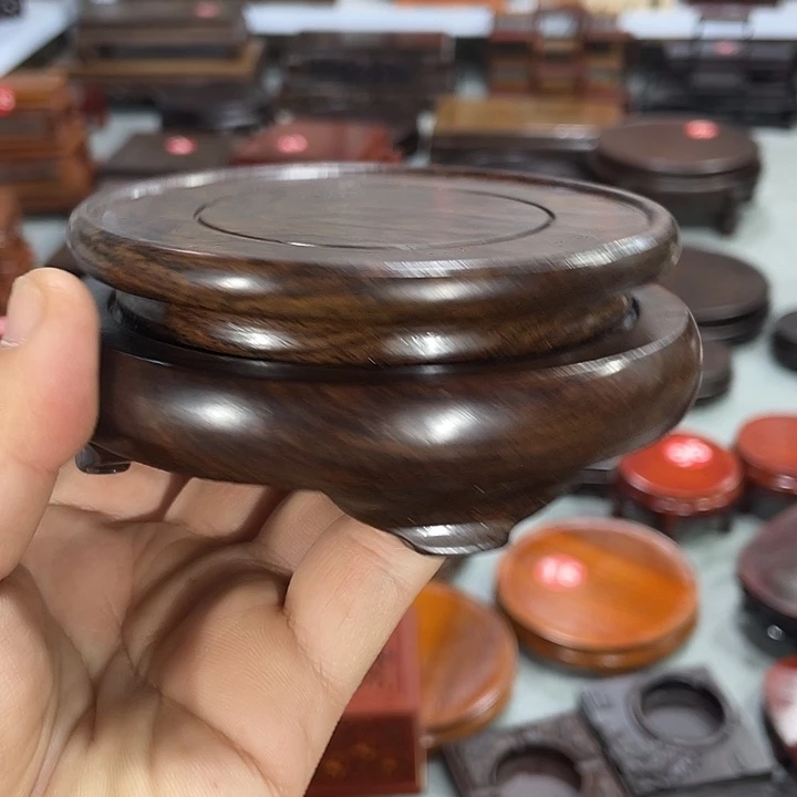 紫砂红木底座工艺品红木底座工艺品旋转