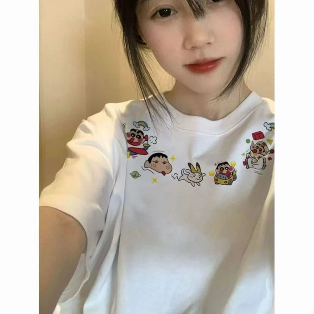 印花热转印短袖卡通动漫日常T恤宽松上衣韩版设计感ins小众