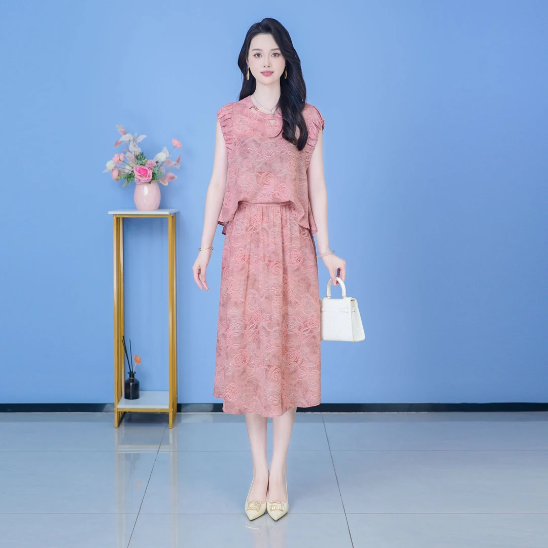 【SJYH2562】夏季新款套装两件套时尚优雅减龄洋气套装气质