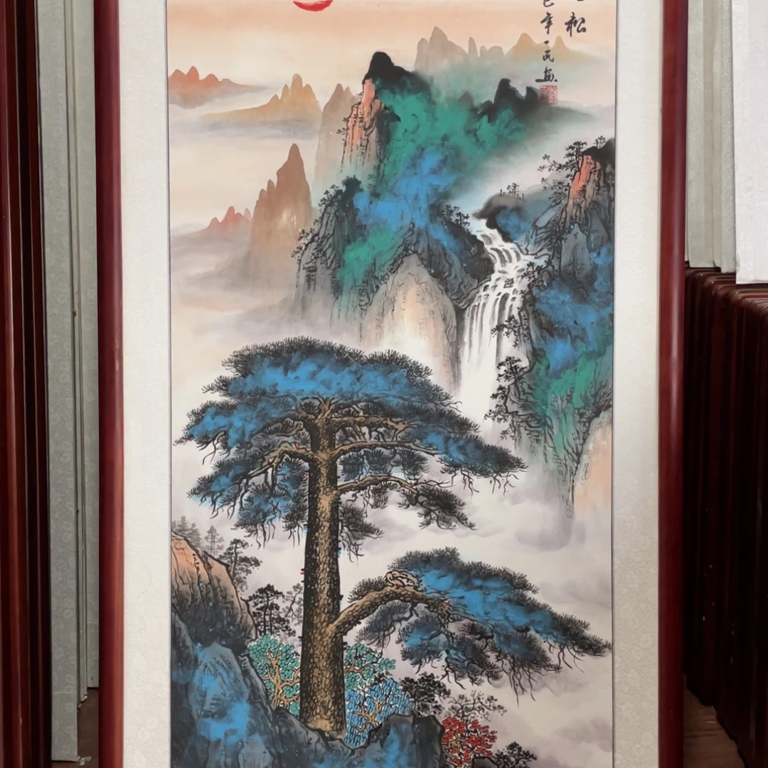 国画带框尺寸63*123厘米