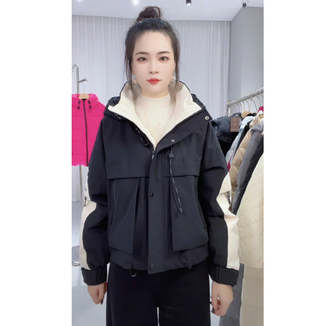 【6260】冲锋衣羽绒服女2025时尚百搭保暖外套