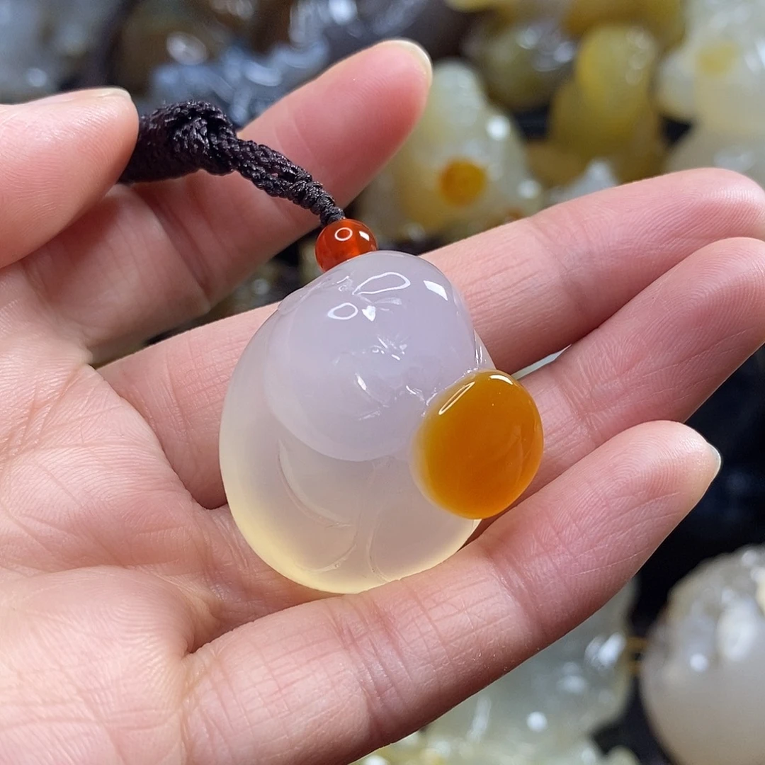 玛瑙/玉髓未镶嵌吊坠