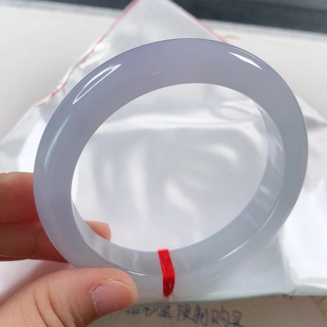 未镶嵌手镯翡翠61-62圈粉紫色 ①②①