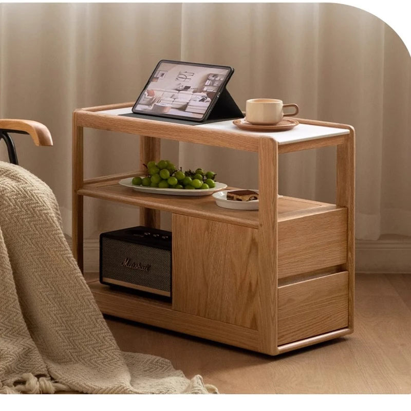 红橡木角几简约创意北欧家用客厅落地日式落地新中式玄关阳台日式