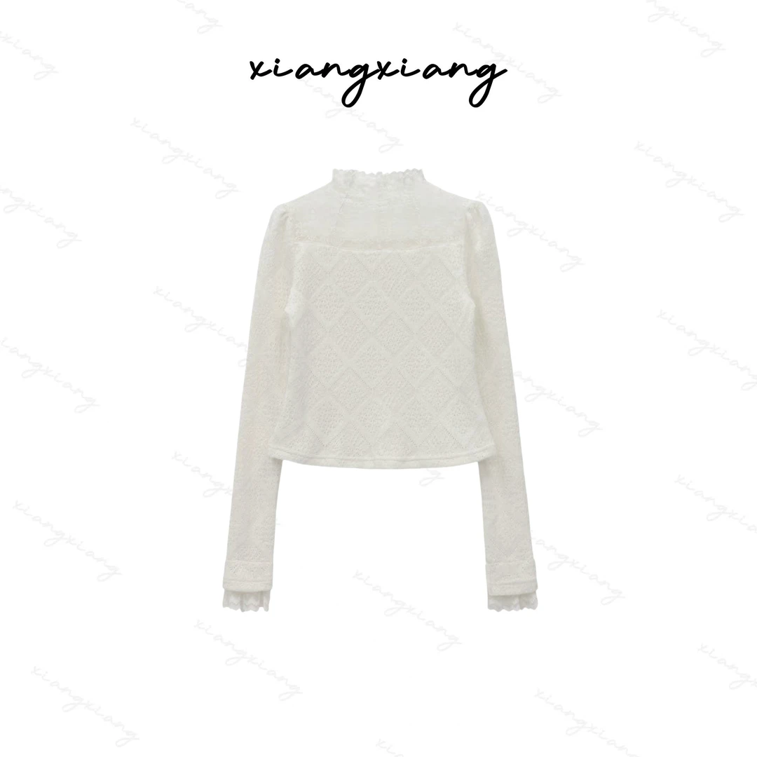 简约纯色针织打底衫女秋冬款高级感针织内搭气质上衣YN9143