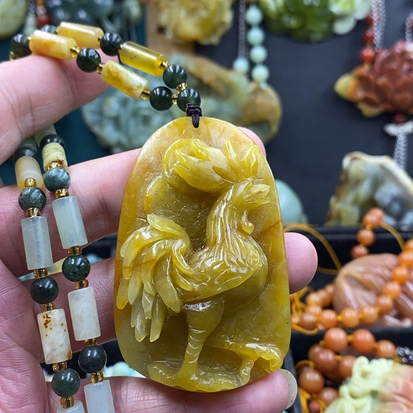 【闪购商品】未镶嵌岫玉吊坠手工雕刻