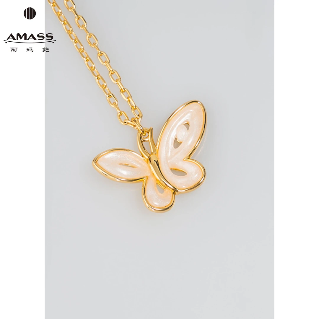 AMASS/阿玛施 铜合金项链 轻奢复古高级蝴蝶小众百搭项链女590064