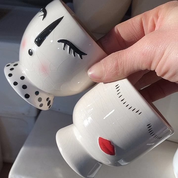 陶盆有孔 瑕疵针孔漏釉介意勿拍外高 8外口7