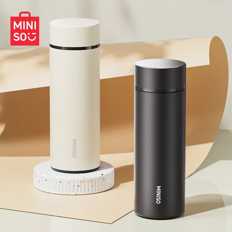 名创优品MINISO便携保温杯316不锈钢简约水杯男女学生成人304杯子