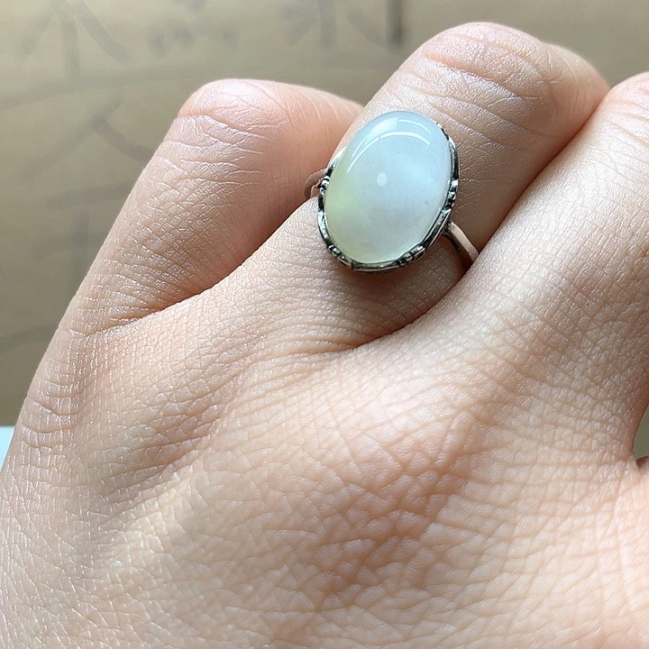 水晶水晶戒指银S925镶嵌