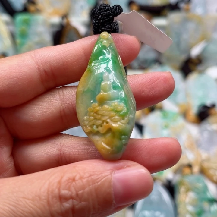 翡翠未镶嵌吊坠(不含链)挂件