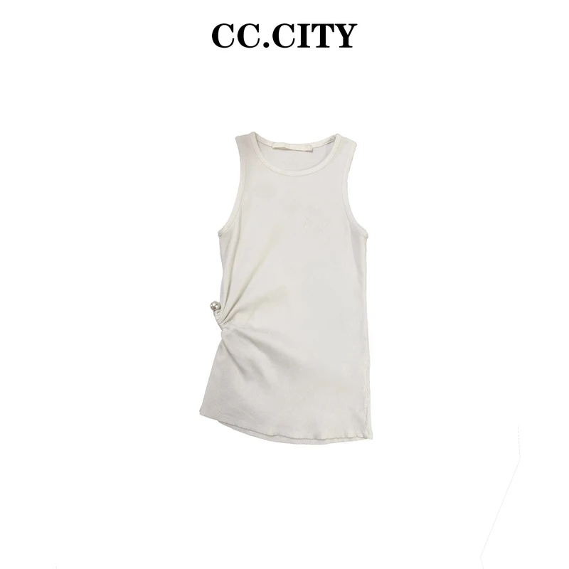 【蔡丽丽&添羽】时尚洋气百搭简约背心7Y913