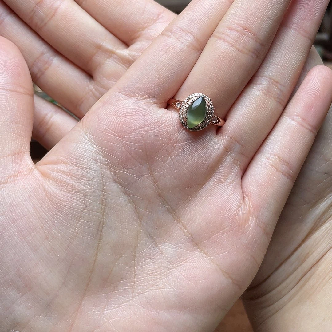 和田玉（碧玉）银S925镶嵌颈饰