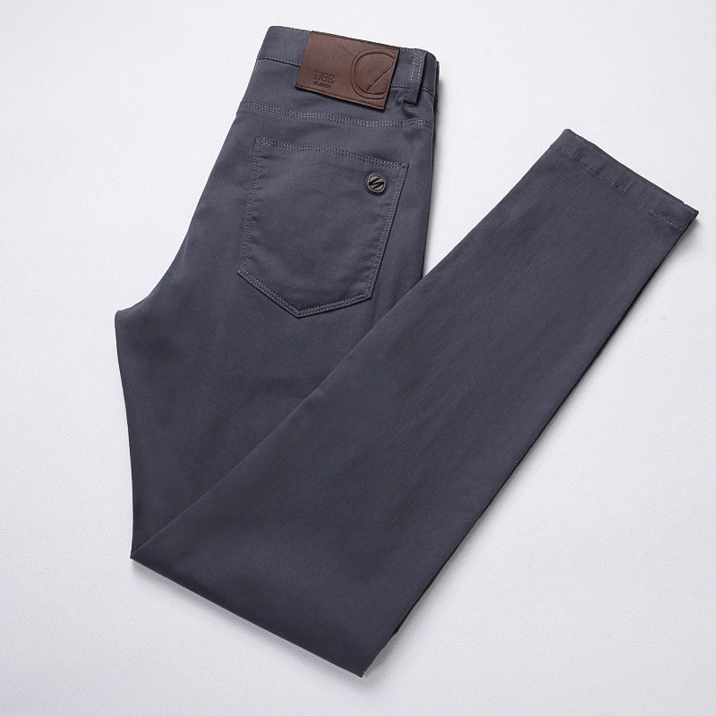 普卡夕赫男装休闲裤中腰修身韩版秋季薄款春夏弹力长裤商务百搭