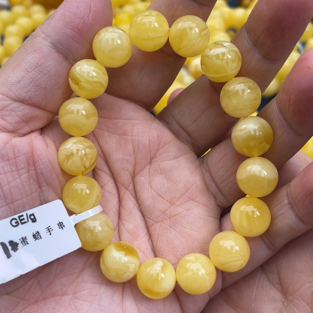 琥珀裸石未镶嵌琥珀蜜蜡11m m