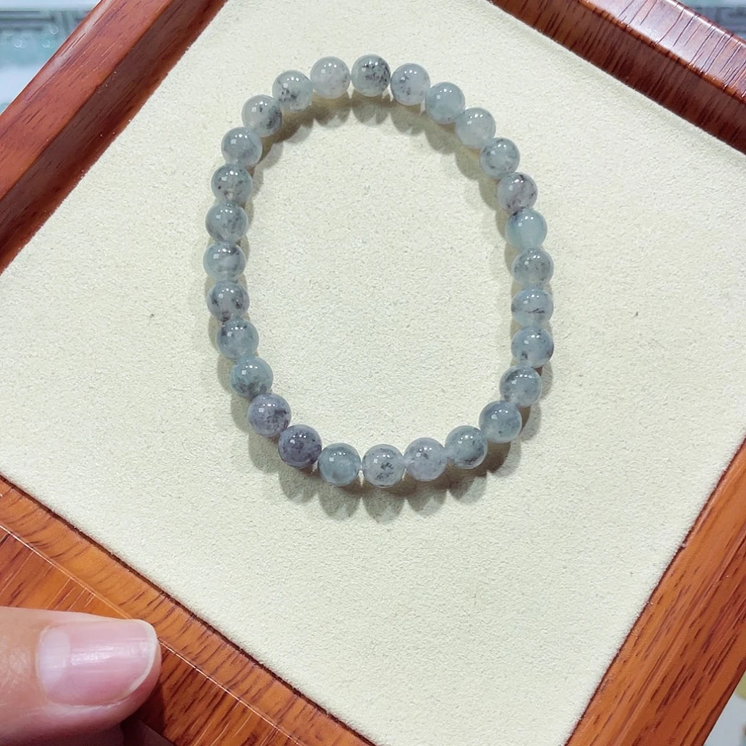 翡翠未镶嵌手链天然缅甸翡翠A货卡6.7