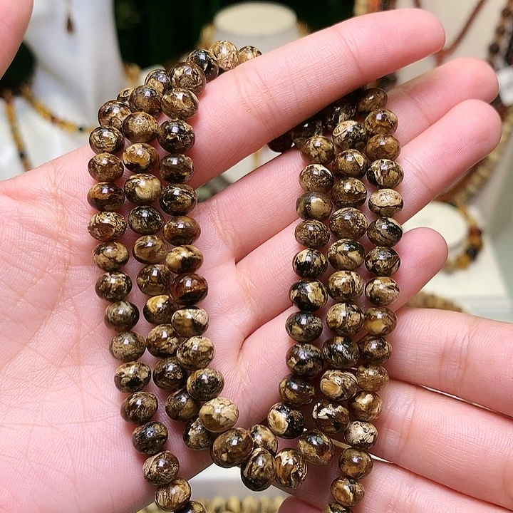 琥珀裸石未镶嵌抚顺琥珀卡7妖花