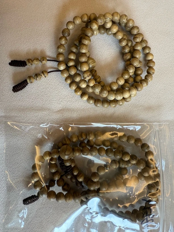 沉香正区天然野生沉香达拉干新料多圈108颗珠0.6尺寸