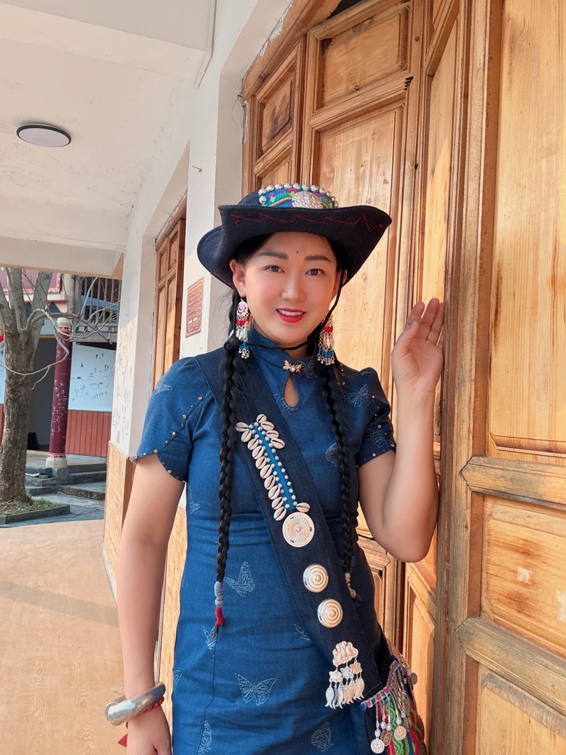 千尚玉原创民族风牛仔人头包