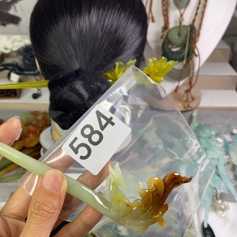 【闪购商品】岫玉颈饰未镶嵌清*发簪