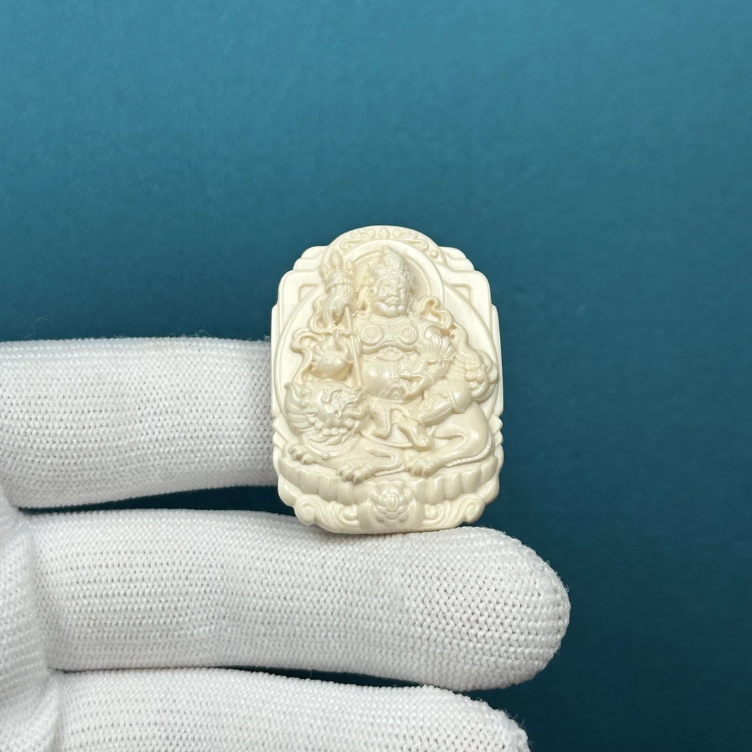 H99-39天然猛犸牙 财宝天王 28*38*8.8mm支持复检假一罚十