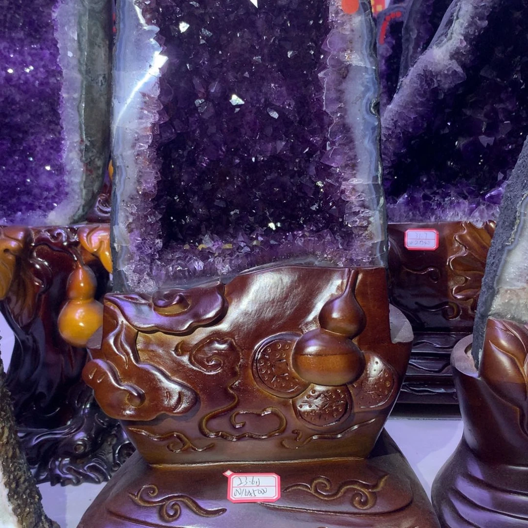 水晶摆件未镶嵌正****享紫晶