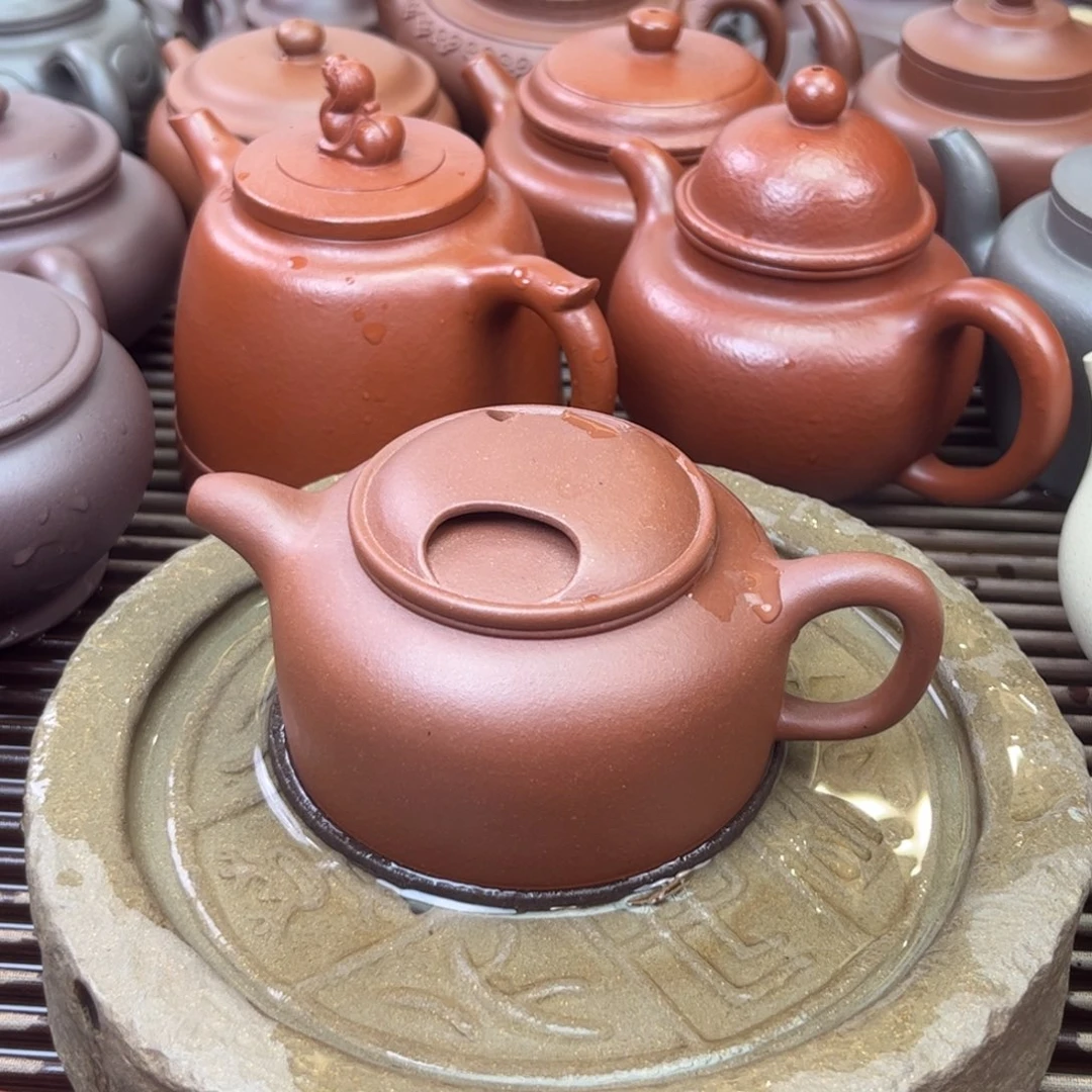 紫砂茶壶五号井紫泥 牛盖150c