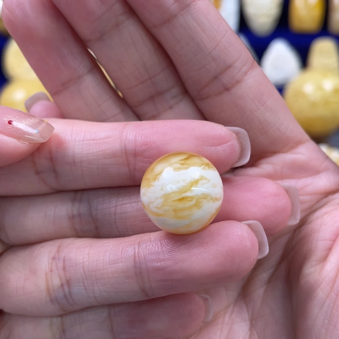 裸石蜜蜡未镶嵌琥珀蜜蜡珠子卡17mm