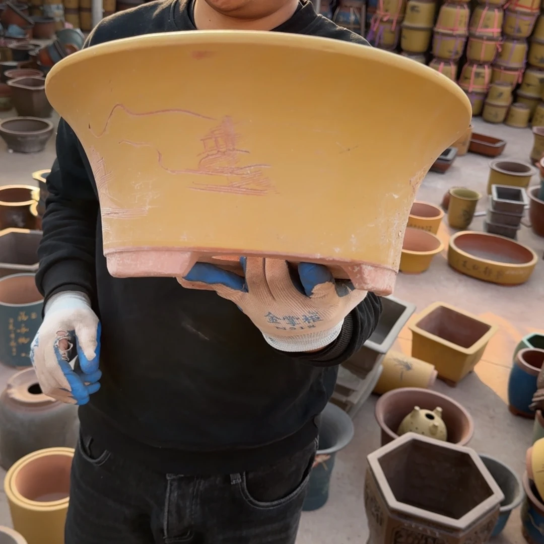 紫砂花盆瑕疵和瑕疵