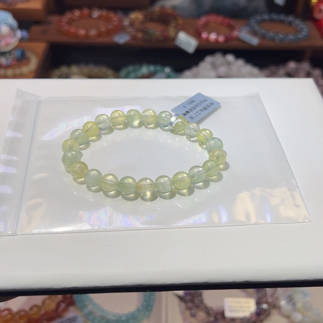 葡萄石未镶嵌手链8m仙女色彩葡萄石