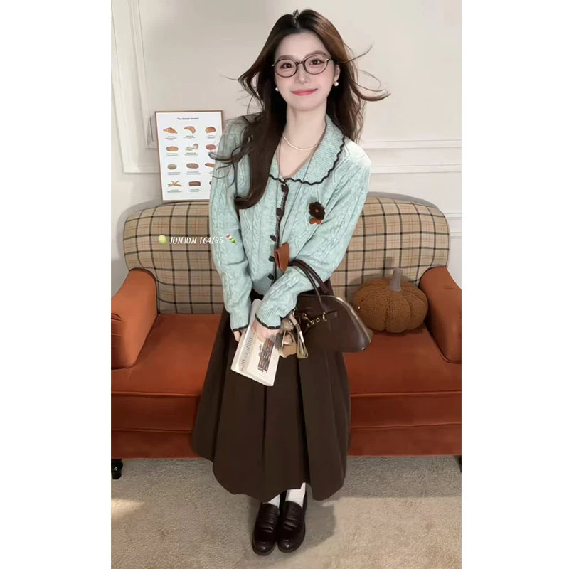 超火早秋穿搭新款套装女2025设计感百搭简约上衣时尚半身裙两件套