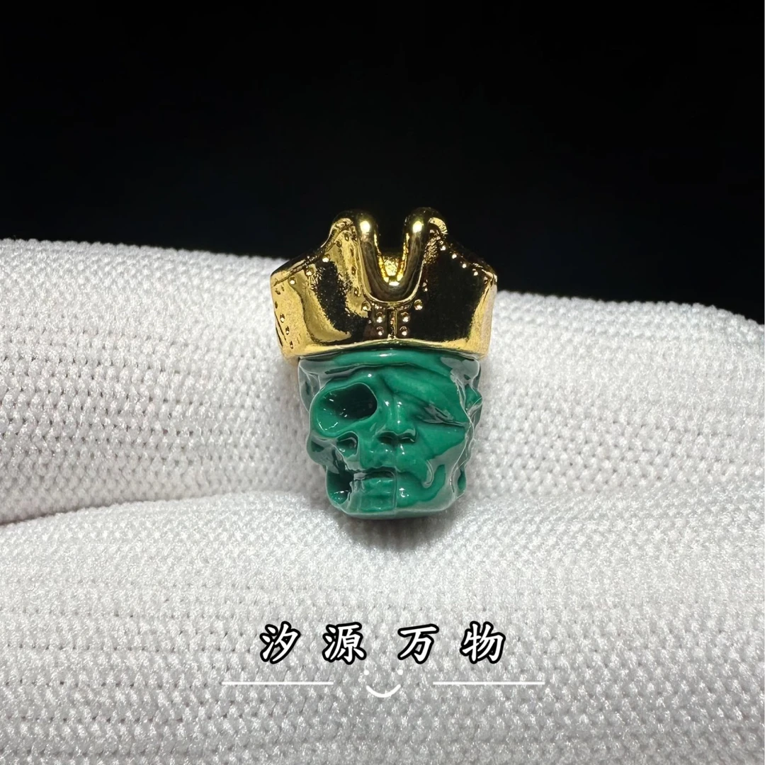 万物科技松海盗幽灵骷髅搭星月猴头库克椰蒂手串手持文玩配饰手工