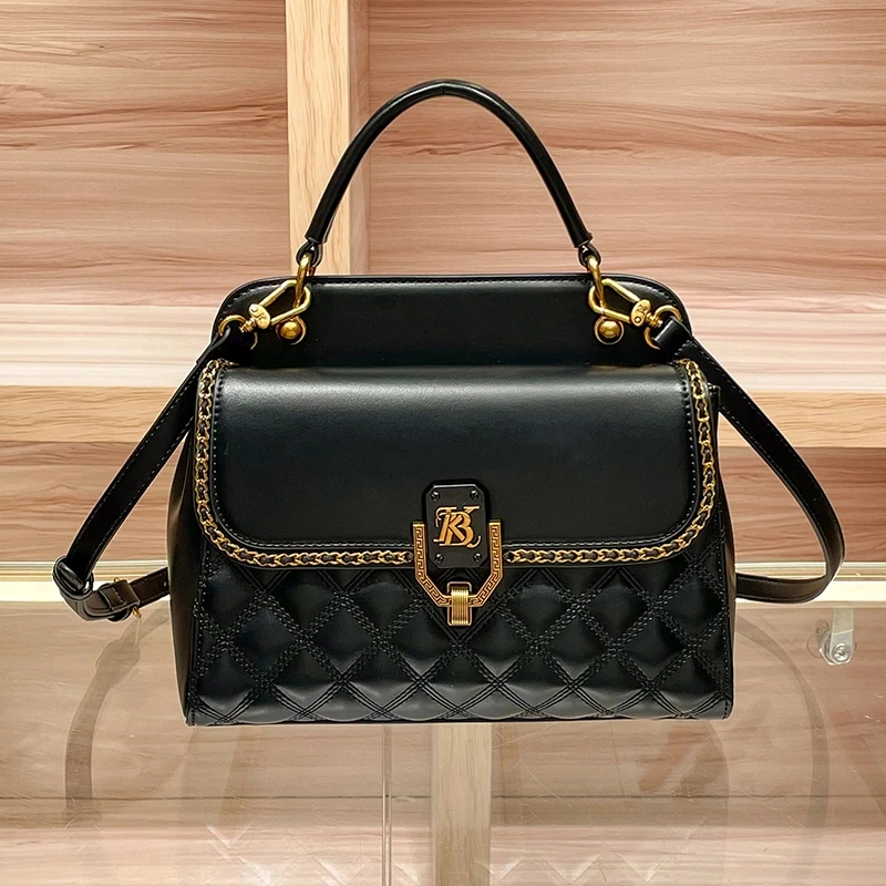 正品软皮大容量双面手提包女2025春夏新款单肩斜挎包今年流行包包