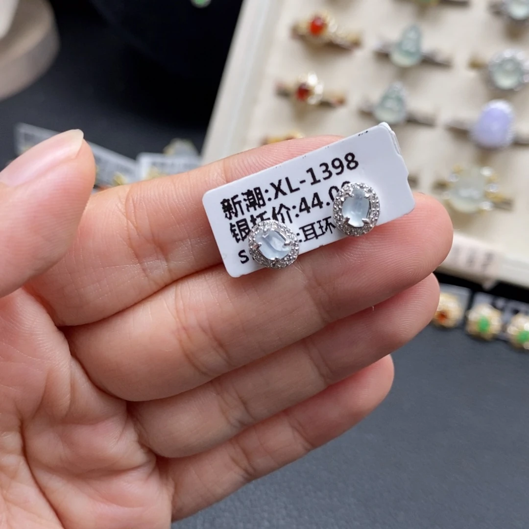 翡翠银S925镶嵌戒指