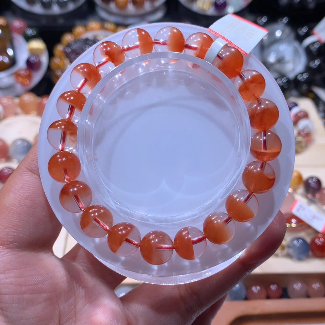 水晶未镶嵌手链红兔毛手链9.8左右