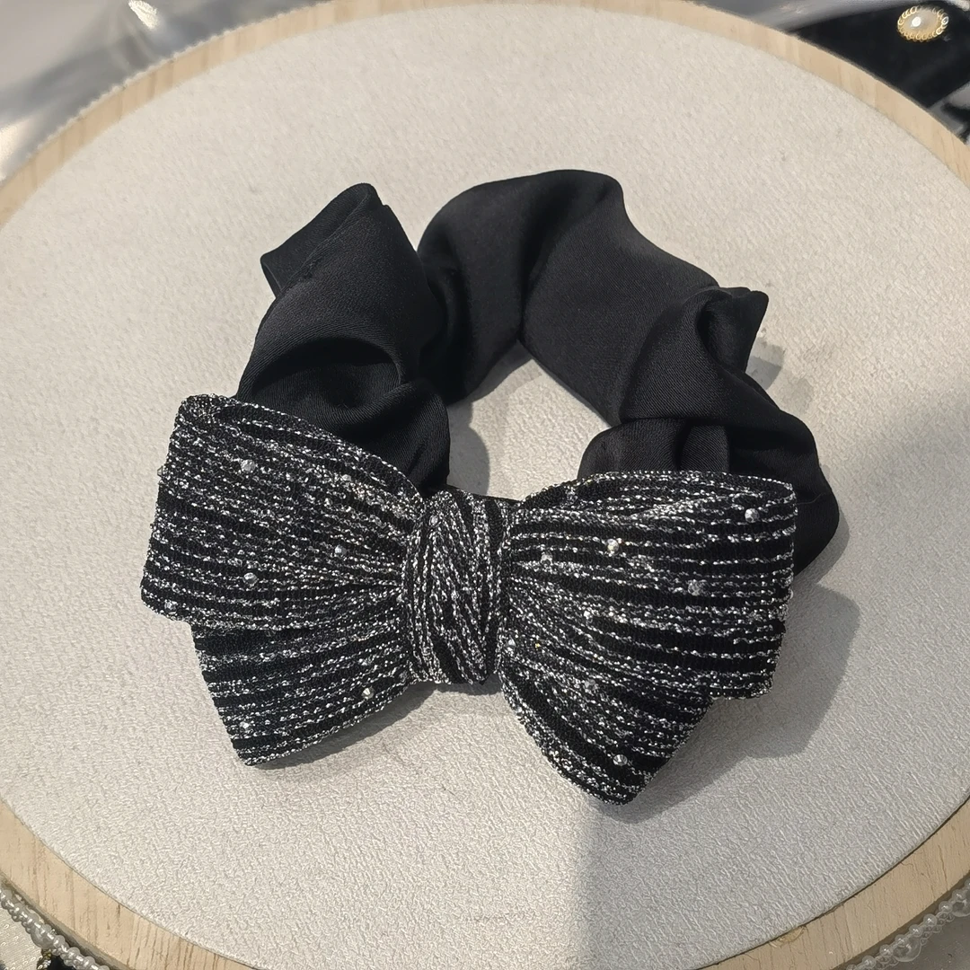 A863黑色闪闪蝴蝶结肠圈