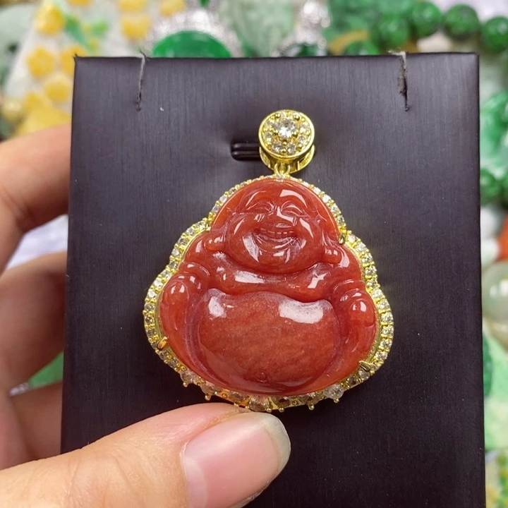 翡翠未镶嵌吊坠(赠链)