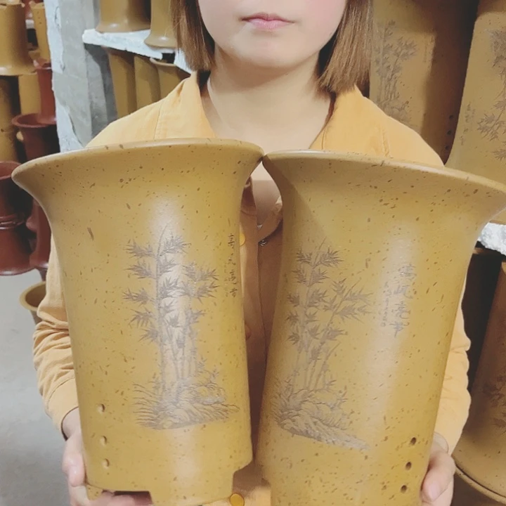 宜兴紫砂精品花盆