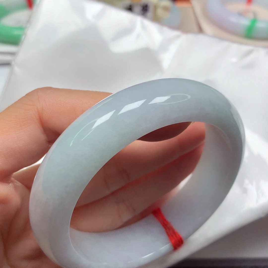 翡翠未镶嵌手镯细腻冰胶润轮胎5758
