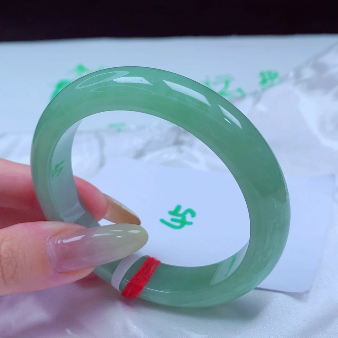 未镶嵌手镯翡翠天然缅甸翡翠A货手镯 45号