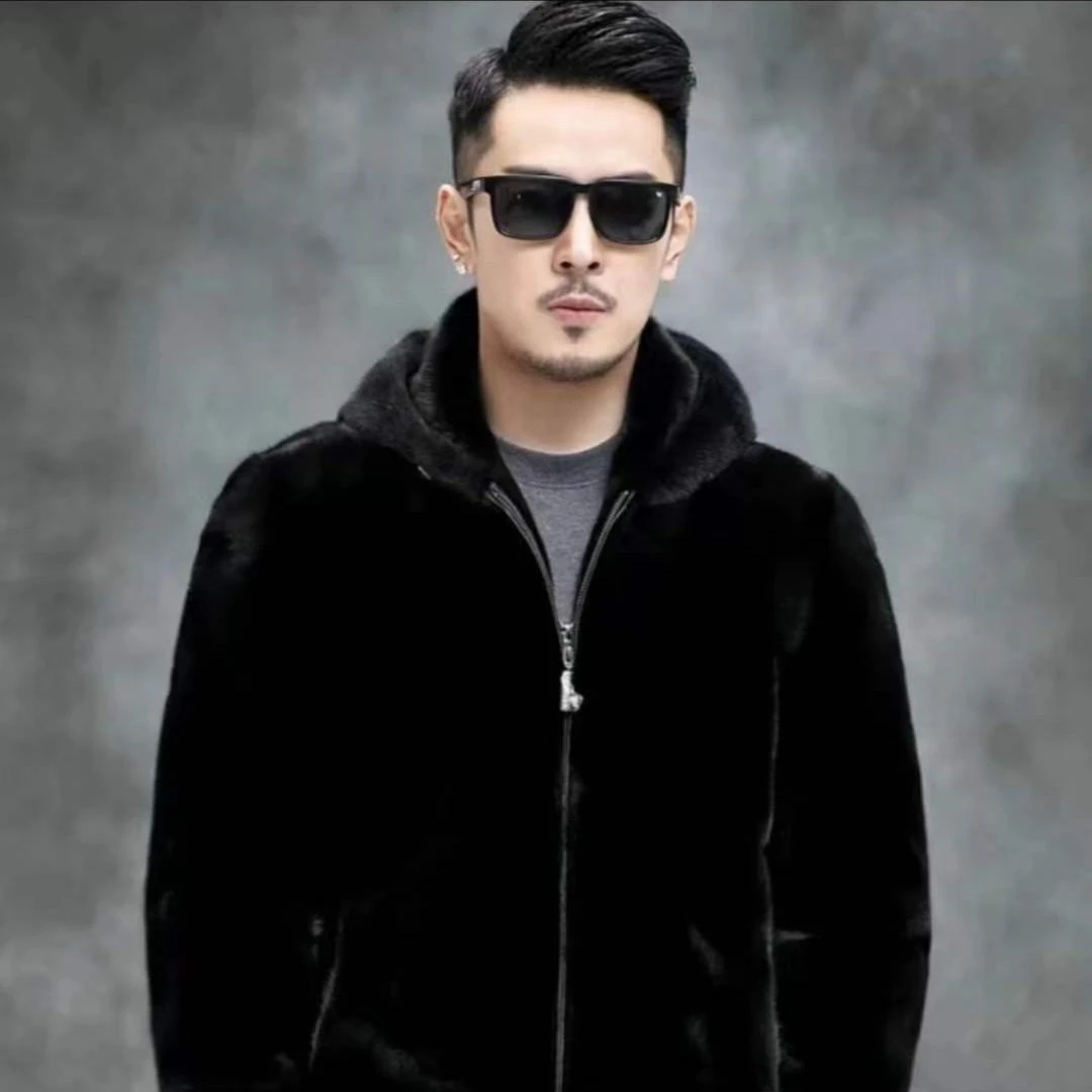 【正品】海宁男士经典秋冬款外套帽子翻领款休闲加厚保暖外套夹克