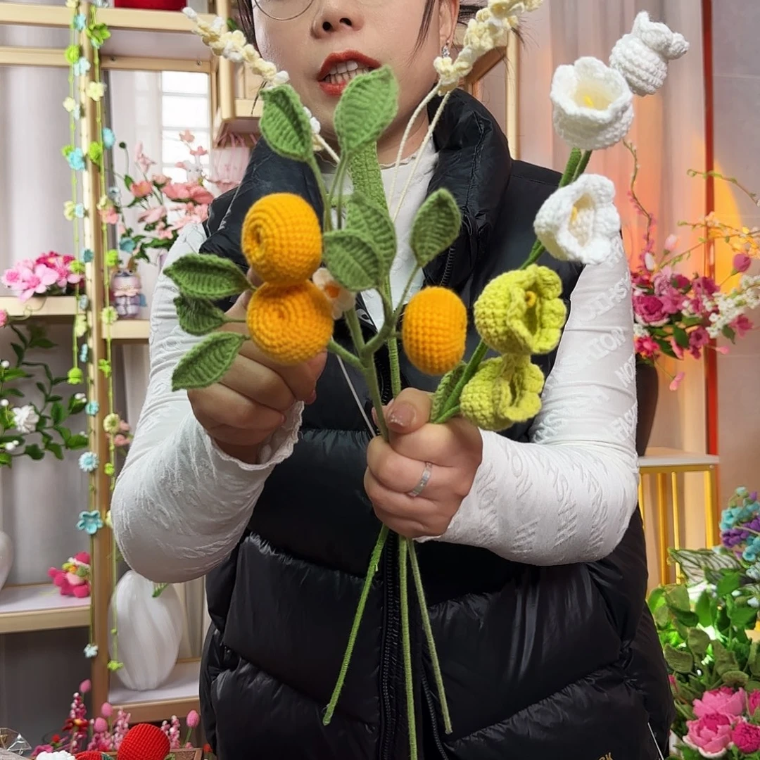 纯手工钩织钩织花束