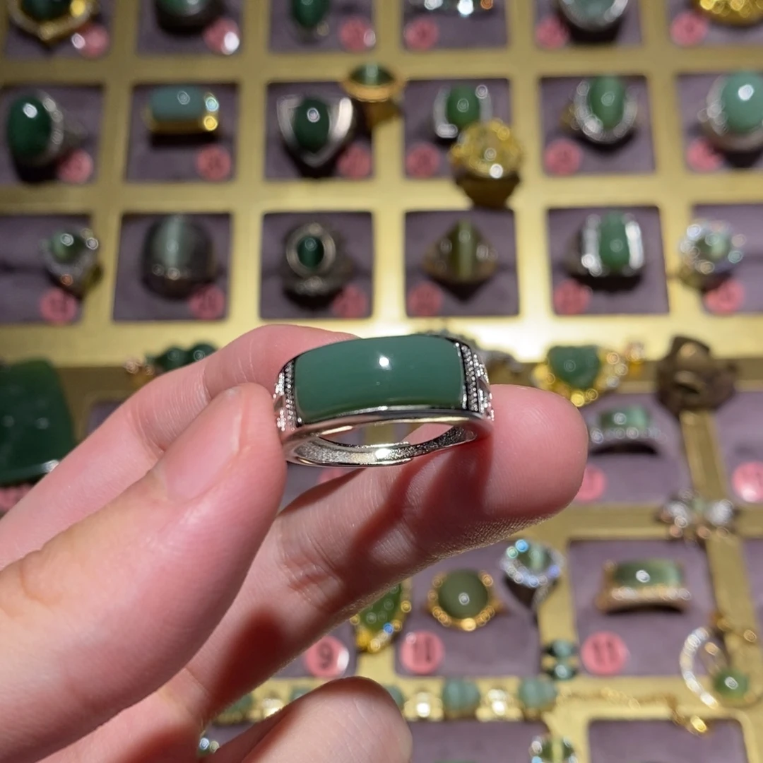 和田玉（碧玉）未镶嵌戒指