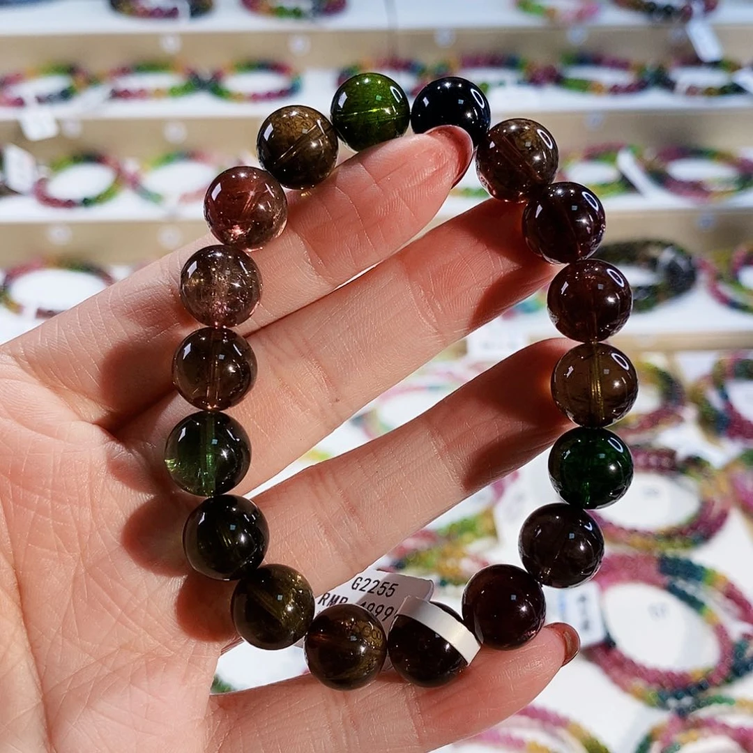 碧玺手串未镶嵌G2255单圈颜色微差